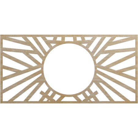 Hoover Wood Fretwork Pierced Ceiling Medallion, Birch, 36"W x 18"H x 13 3/8"ID x 1/4"T